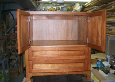 Wooden Cabinet Open doors