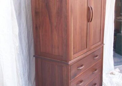 mahogany wood armoire