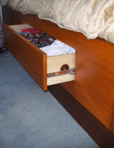 King size bed with storage