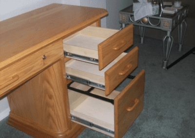 genese office desk with file cabinet