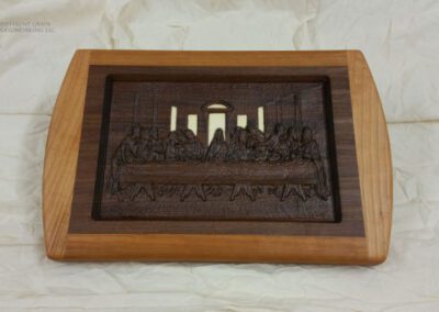 CNC machine last supper wood art