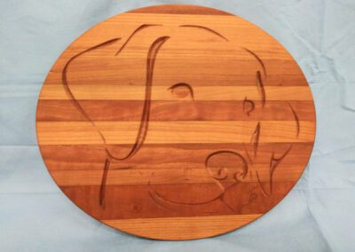 dog face custom cutting board