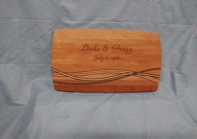 Rectangular wood cutting board walnut