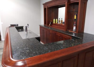 Rustic custom wood bar unit